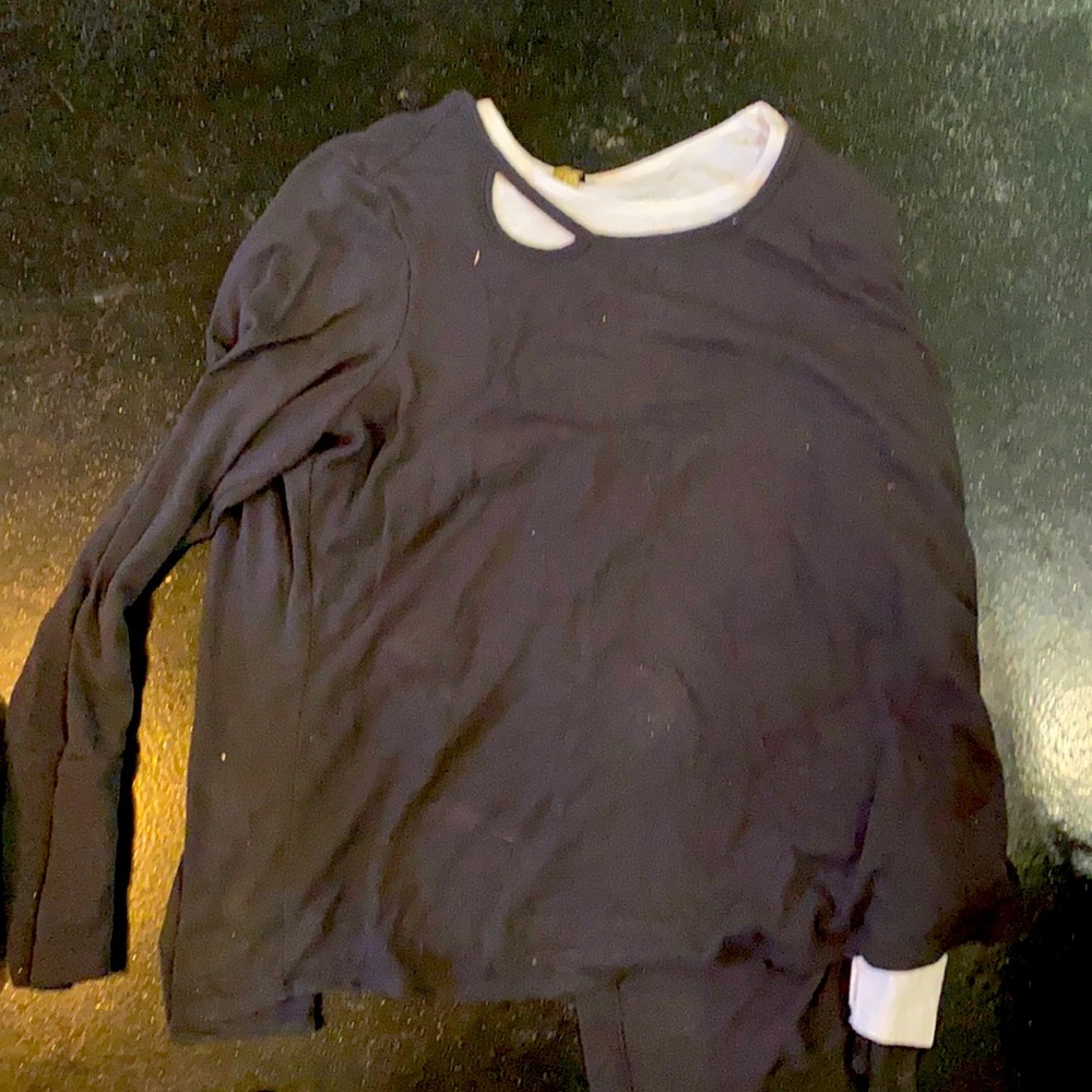 Long sleeve black blouse